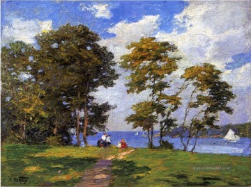  Henry Werke - Landschaft durch das Ufer aka The Picknick Landschaft Strand Edward Henry Potthast